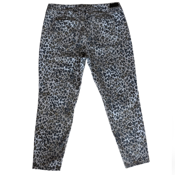 Sound Style Jessie Stretch Animal Print Ankle Jegging 16 Brown Black Pockets - Picture 10 of 15